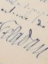 PELADAN : Lettre autographe signée adressée à un confrère écrivain à propos de son mutisme lié à son état de santé précaire - Signed book, First edition - Edition-Originale.com