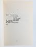 PEREC : La clôture et autres poèmes - Signed book, First edition - Edition-Originale.com