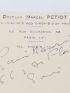 PETIOT : Ordonnance médicale autographe signée prescrivant du chlorure de morphine et de l'opocalcium - Signed book, First edition - Edition-Originale.com
