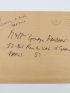PONS : Enveloppe manuscrite envoyée à son ami Georges Raillard enrichie d'un dessin original en son verso - Autographe, Edition Originale - Edition-Originale.com