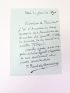 PUVIS DE CHAVANNES : Lettre autographe signée de démission de la Société des artistes français - Autographe, Edition Originale - Edition-Originale.com