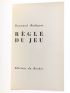 RADIGUET : Règle du Jeu - First edition - Edition-Originale.com