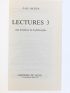 RICOEUR : Lectures 3 - Aux Frontières de la philosophie - Signiert, Erste Ausgabe - Edition-Originale.com