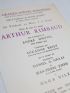 RIMBAUD : Carton d'invitation pour le gala de poésie organisé par Olga Nilza concernant Arthur Rimbaud - First edition - Edition-Originale.com