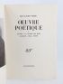 SAINT-JOHN PERSE : Oeuvre poétique I : Eloges - La gloire des rois - Anabase - Exil - Vents - Edition Originale - Edition-Originale.com