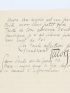 SEGALEN : Double lettre autographe signée adressée à Emile Mignard et agrémentée d'un petit dessin représentant l'horizon des Pomotou : 