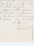 SEGALEN : Lettre autographe signée adressée à Emile Mignard : 