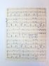 VIAN : Manuscrits de travail et partition manuscrite complète de la chanson de Boris Vian intitulée 