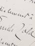 ZOLA : Lettre autographe signée adressée au librettiste Louis Gallet : 