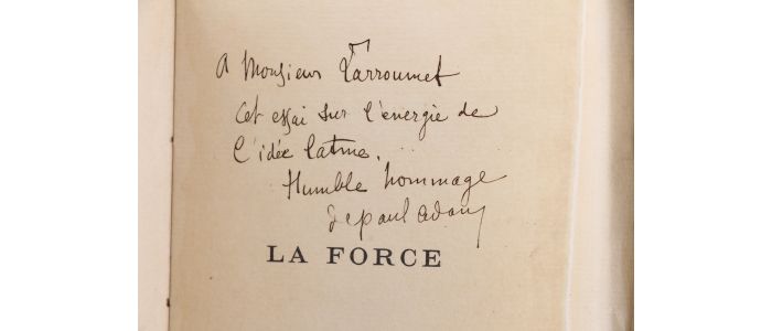 ADAM : La force - Libro autografato, Prima edizione - Edition-Originale.com
