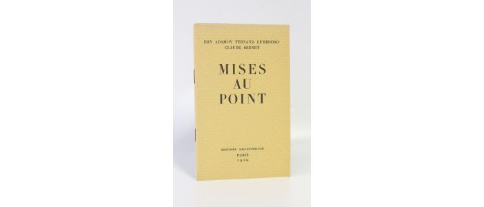 ADAMOV : Mises au point - First edition - Edition-Originale.com