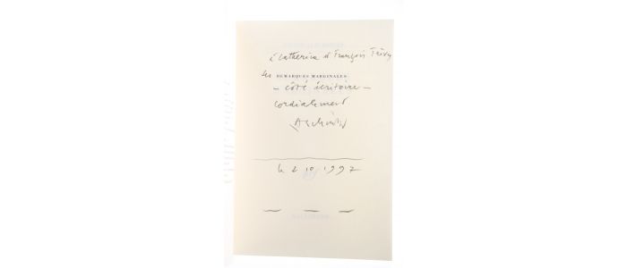 ALECHINSKY : Remarques marginales - Autographe, Edition Originale - Edition-Originale.com