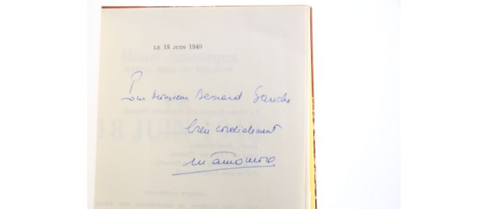 AMOUROUX : Le 18 Juin 1940 - Signiert, Erste Ausgabe - Edition-Originale.com