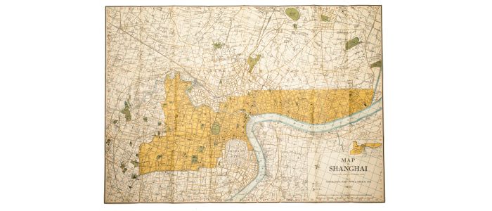 ANONYME : Map of Shanghai - Carte dépliante en couleurs  - Edition Originale - Edition-Originale.com