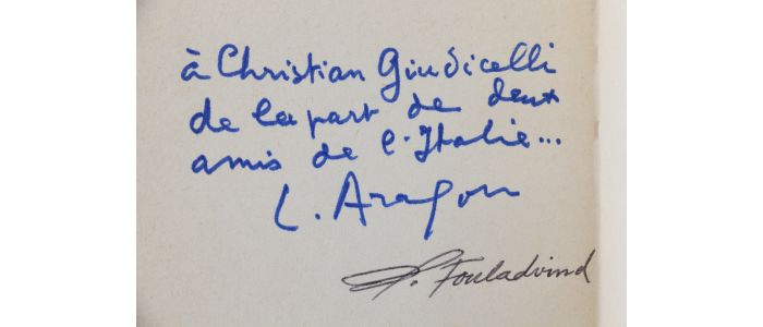 ARAGON : Aux abords de Rome - Elégie à Romano - Signed book, First edition - Edition-Originale.com