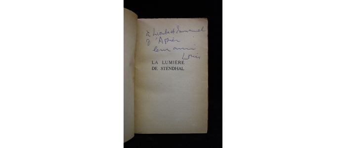 ARAGON : La lumière de Stendhal - Signed book, First edition - Edition-Originale.com
