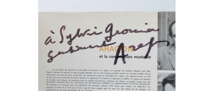 ARAGON : Les chansons d'Aragon chantées par Léo Ferré - Signiert, Erste Ausgabe - Edition-Originale.com