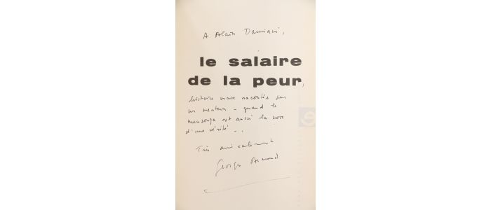 ARNAUD : Le salaire de la peur - Autographe - Edition-Originale.com