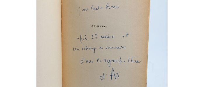 ASTIER : Les grands - Autographe, Edition Originale - Edition-Originale.com