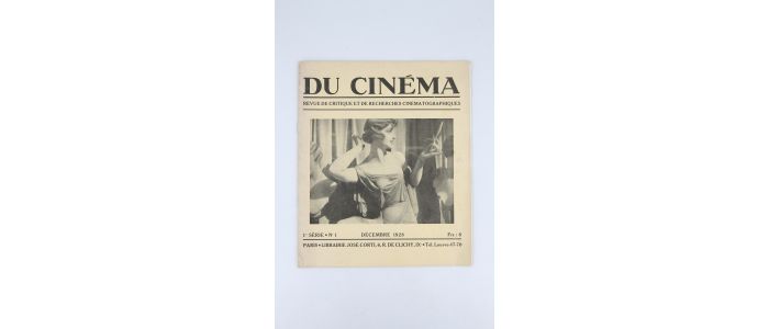 AURIOL : Du Cinéma - Revue de critique et de recherches cinématographiques N°1 de la 1ère série - Autographe, Edition Originale - Edition-Originale.com