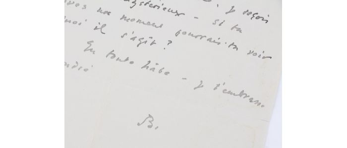 BALTHUS : Lettre autographe signée adressée à Henriette Gomès - Signiert, Erste Ausgabe - Edition-Originale.com