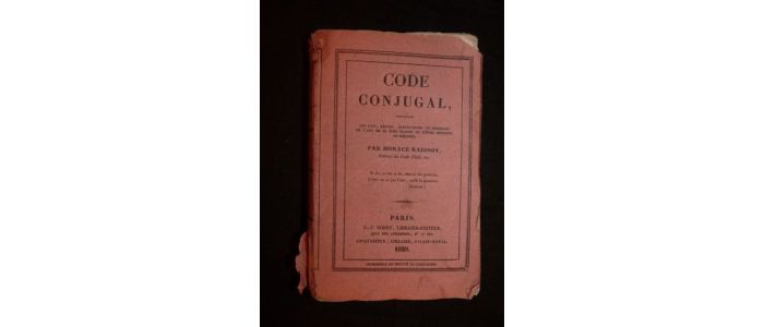 BALZAC : Code conjugal - Prima edizione - Edition-Originale.com