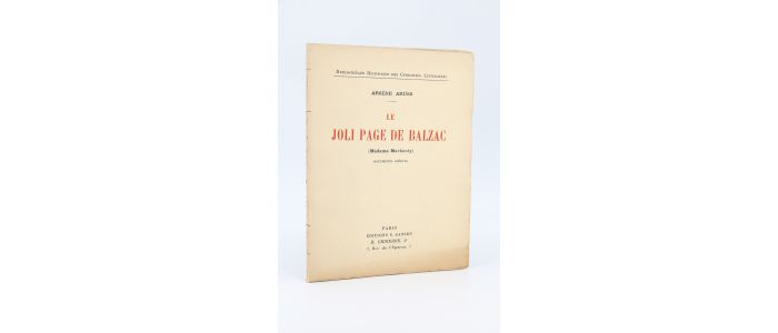 BALZAC : Le joli page de Balzac (Madame Marbouty) - First edition - Edition-Originale.com
