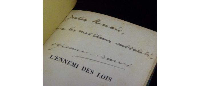 BARRES : L'ennemi des lois - Autographe, Edition Originale - Edition-Originale.com