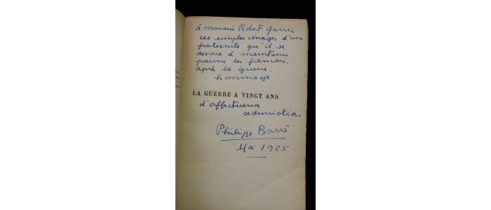 BARRES : La guerre à vingt ans - Signed book - Edition-Originale.com