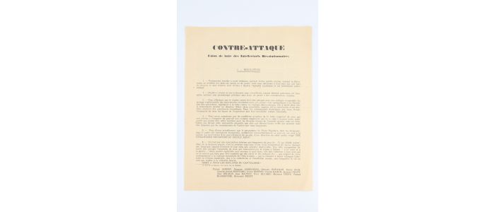 BATAILLE : Contre-Attaque. Union de Lutte des Intellectuels révolutionnaires - First edition - Edition-Originale.com