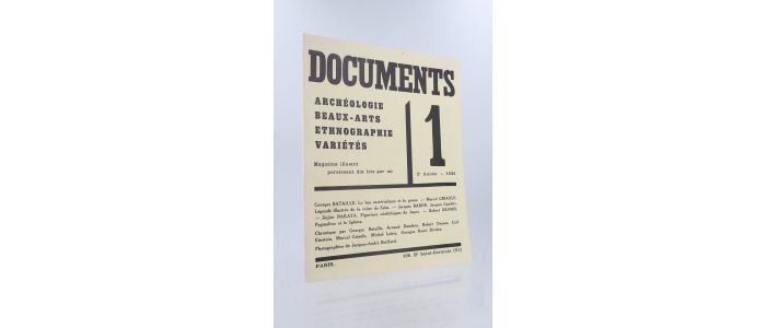 BATAILLE : Documents N°1 de la deuxième année - First edition - Edition-Originale.com