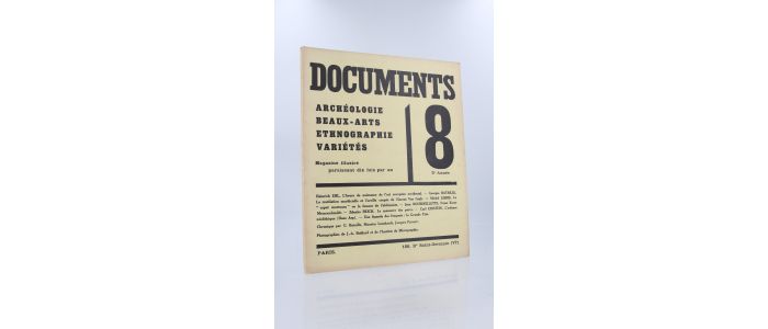 BATAILLE : Documents N°8 de la deuxième année - Prima edizione - Edition-Originale.com