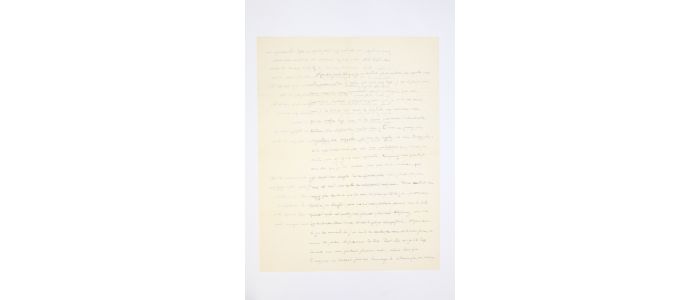 BATAILLE : Lettre autographe signée à Denise Rollin : « je vous écris comme un aveugle, parce qu'en me parlant comme vous le faites [...] vous me faites tomber dans une obscurité presqu'insupportable. »  - Autographe, Edition Originale - Edition-Originale.com