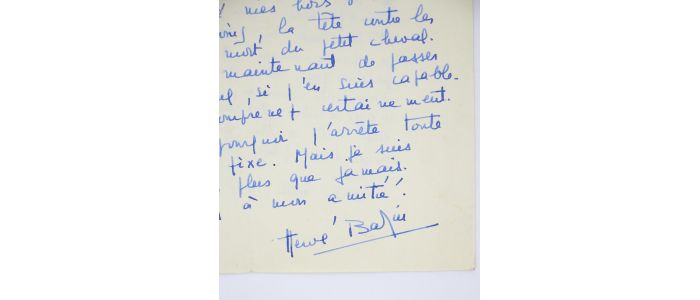 BAZIN : Lettre autographe politique datée et signée à Georges Altmann : 