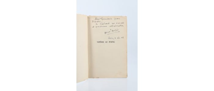 BAZIN : Vipère au Poing - Signiert, Erste Ausgabe - Edition-Originale.com