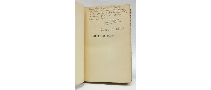 BAZIN : Vipère au poing - Autographe - Edition-Originale.com