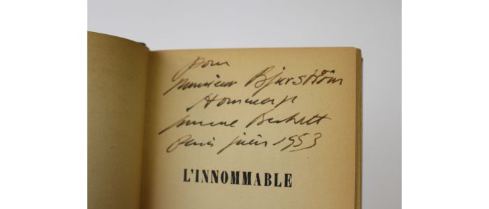 BECKETT : L'innommable - Signed book, First edition - Edition-Originale.com