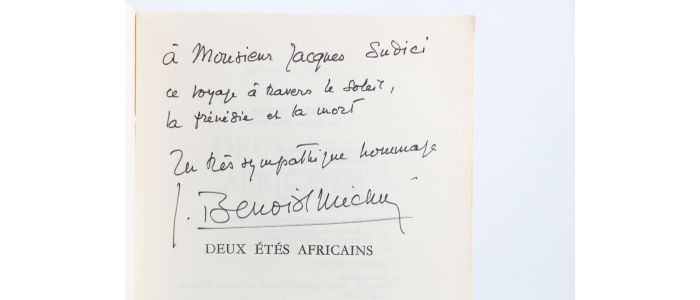 BENOIST-MECHIN : Deux Etés africains. Mai-juin 1967 - Juillet 1971 - Signed book, First edition - Edition-Originale.com