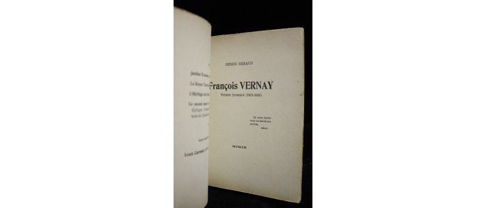 BERAUD : François Vernay peintre lyonnais (1821-1896) - Edition Originale - Edition-Originale.com