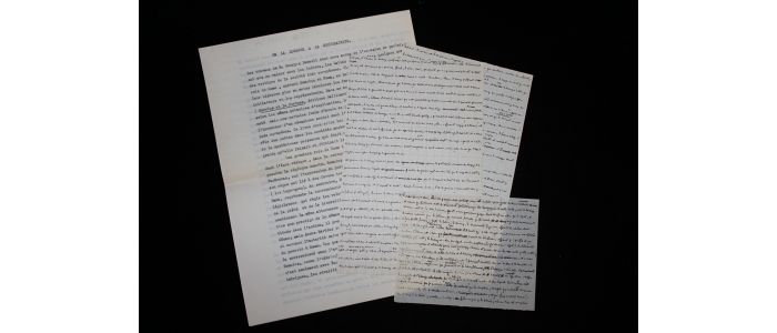 BLANCHOT : De la louange à la souveraineté. Manuscrit autographe et tapuscrit complets - Libro autografato, Prima edizione - Edition-Originale.com