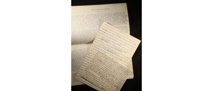 BLANCHOT : Les plaintes de l'ombre. Manuscrit autographe et tapuscrit complets.  - Signed book, First edition - Edition-Originale.com