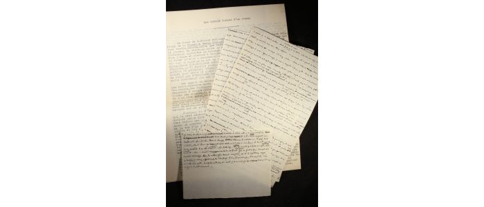 BLANCHOT : Les treize formes d'un roman. Manuscrit autographe et tapuscrit complets.  - Signed book, First edition - Edition-Originale.com