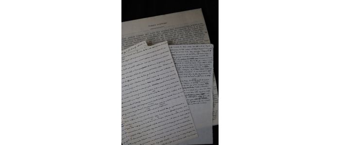 BLANCHOT : Romans nouveaux. Manuscrit autographe et tapuscrit complets - Signiert, Erste Ausgabe - Edition-Originale.com