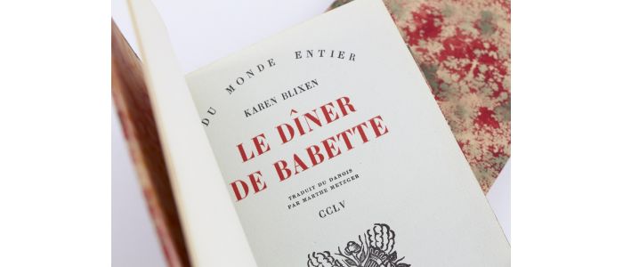 BLIXEN : Le dîner de Babette - Edition Originale - Edition-Originale.com