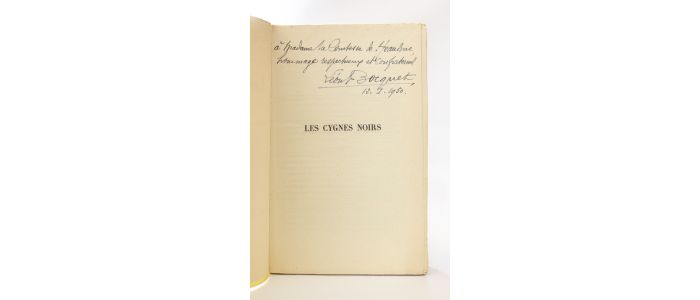 BOCQUET : Les cygnes noirs 1899-1903 - Autographe - Edition-Originale.com
