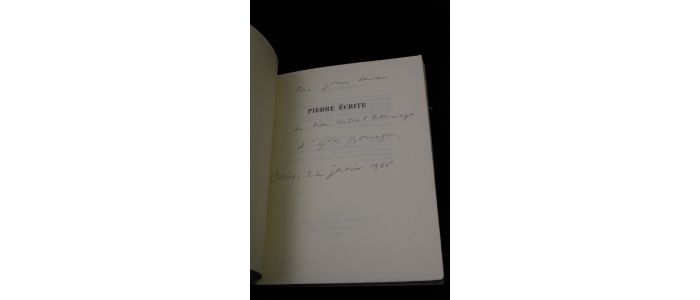BONNEFOY : Pierre écrite - Libro autografato, Prima edizione - Edition-Originale.com
