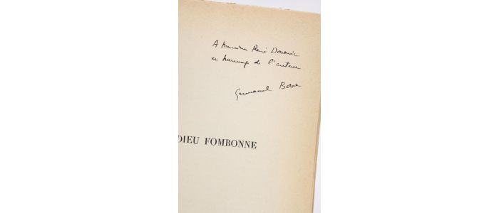 BOVE : Adieu Fombonne - Signed book, First edition - Edition-Originale.com