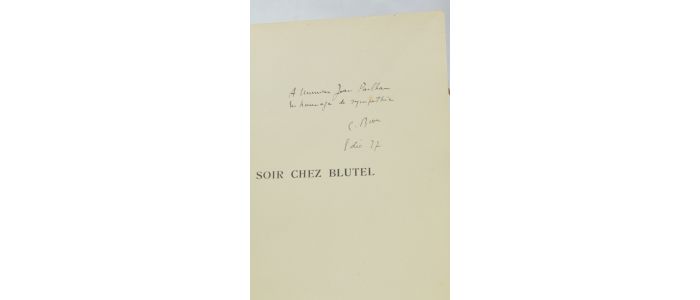 BOVE : Un soir chez Blutel - Libro autografato, Prima edizione - Edition-Originale.com