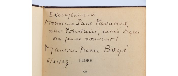 BOYE : Flore ou le langage des roses - Signiert, Erste Ausgabe - Edition-Originale.com