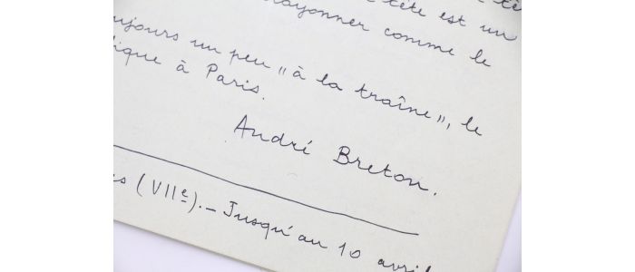 BRETON : Manuscrit autographe signé 